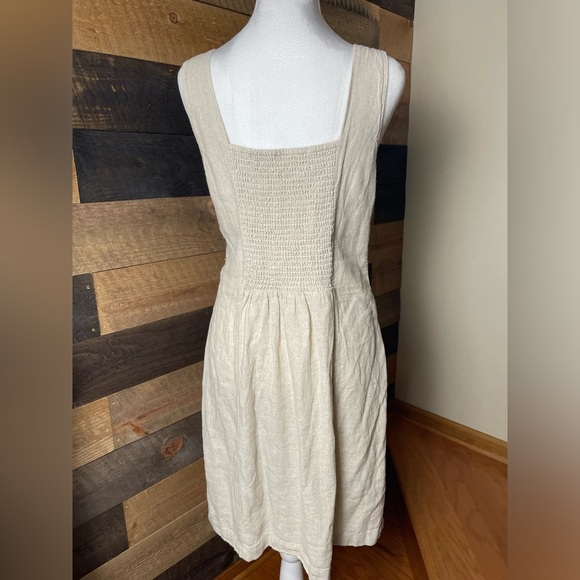 Old Navy Beige Linen Blend Mini Dress, Size Large Tall - Picture 3 of 11